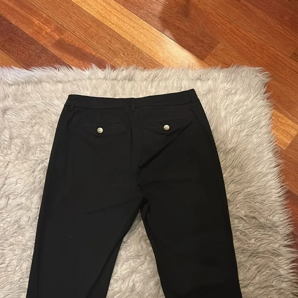 Tribal black cotton stretch cropped pants size 4‎